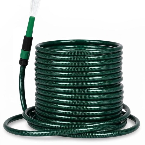 Advwin Garden Hose 30m/100FT, Water Hose with Nozzle, No Kink, High Burst Strength, 3-Layer Weaving, Leak-Proof