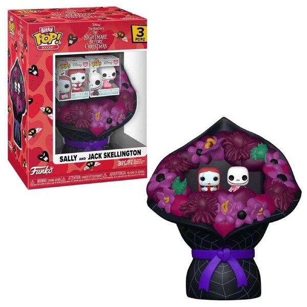 The Nightmare Before Christmas Sally and Jack Skellington Valentines Bitty POP! Bouquet Funko POP! Vinyl