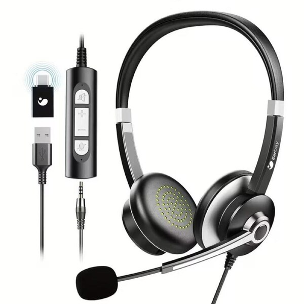 USB Headset with Microphone for Laptop and PC