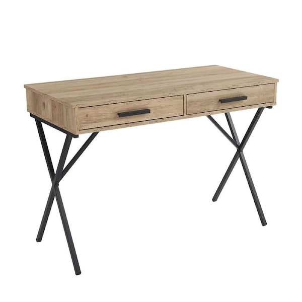 Maestro Furniture Seneca Wooden Home Office Study Writing Desk 110cm 2-Drawers Rustic