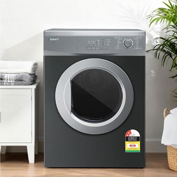 Devanti 7kg Tumble Dryer Vented 15 Auto Programs - Grey