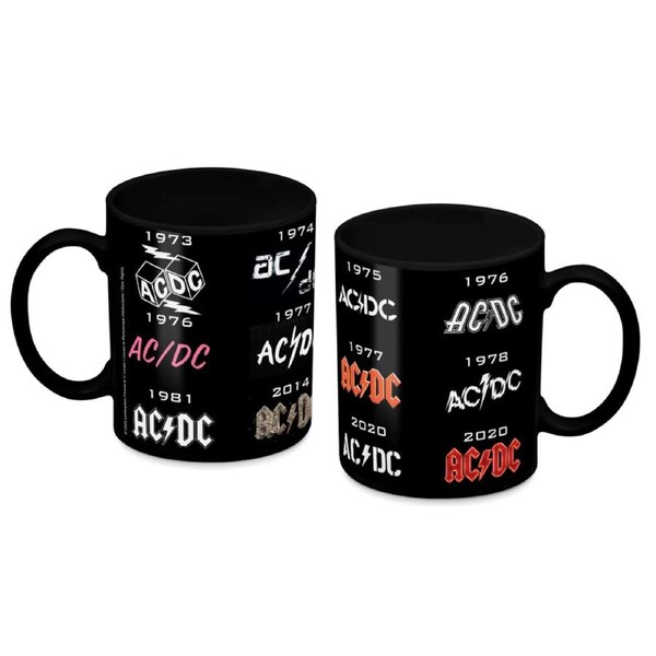 ACDC Ceramic Coffee Mug Cup 50 Years Design
