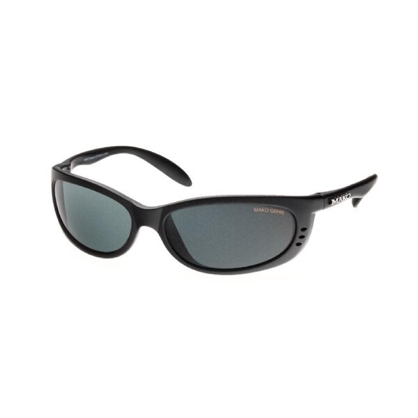 MAKO SLEEK 9371 Matte Black Frame Grey Glass Lens HDIR Sunglasses