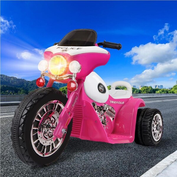 ALFORDSON Kids Ride On Car Electric Motorcycle 25W Motor Light Harley-Inspired Pink