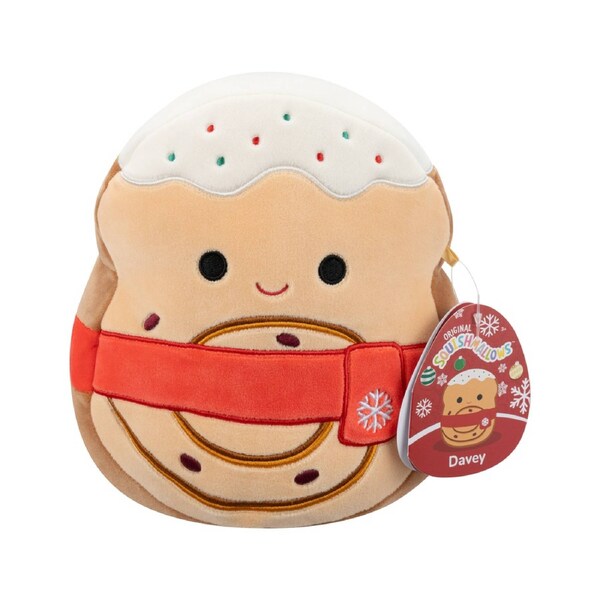 Squishmallows Christmas Davey the Cinnamon Toast with Icing and Scarf 7.5 inch Plush