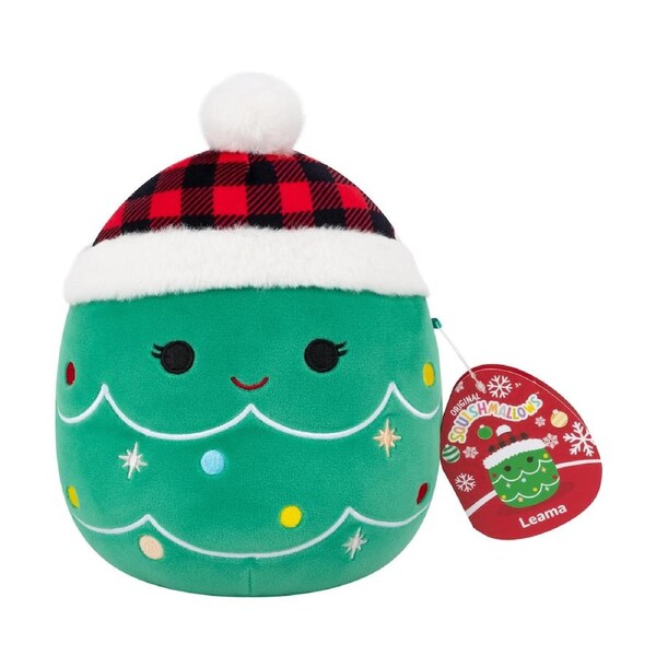 Squishmallows Christmas Leama the Christmas Tree with Hat 7.5 inch Plush