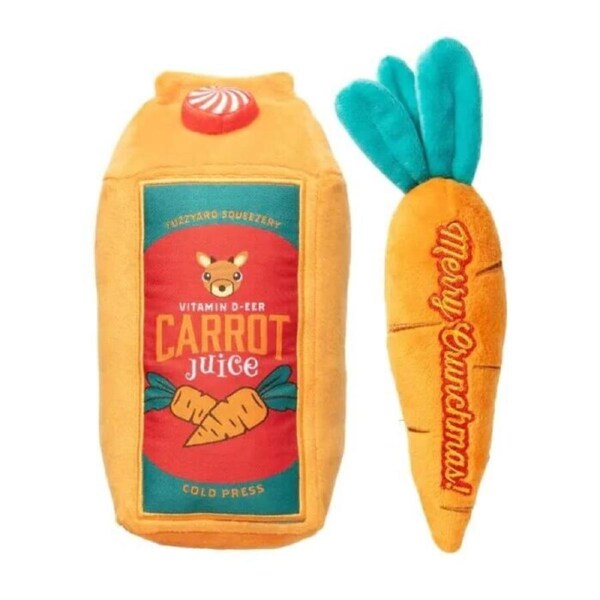FuzzYard Reindeer Carrot Juice and Carrot Dog Toy 2 Pack