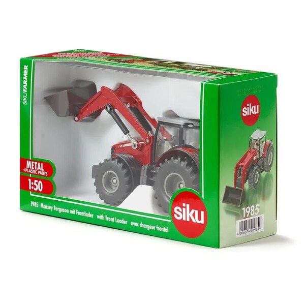 Siku 1985 Die-Cast Vehicle Massey Ferguson with Front Loader 1:50 Scale