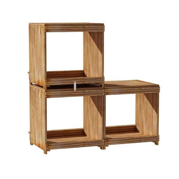 Large Wooden Chicken Nesting Boxes 3 Compartments Hen Laying Boxes Coop Egg Nest Pine Wood for Hens Ducks Farm Backyard