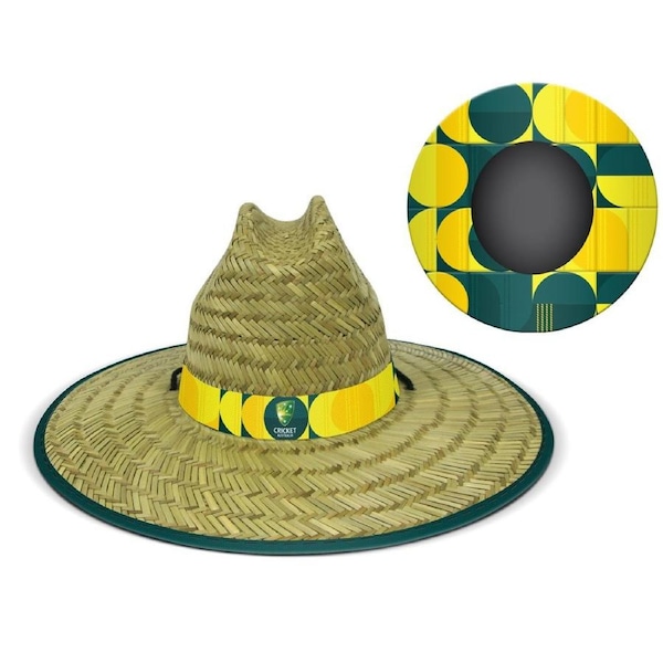 Cricket Australia Wide Brim Straw Hat