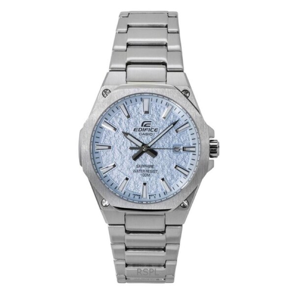 Casio Edifice Analog Stainless Steel Light Blue Dial Quartz EFR-S108DE-2AV 100M Men's Watch