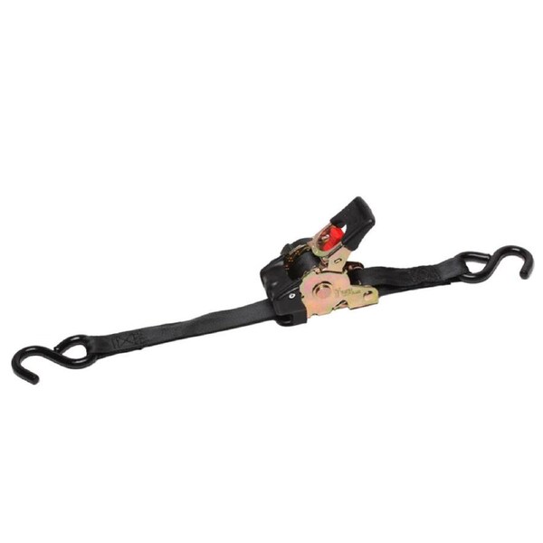 Camp Pro Retractable Ratchet Tie Down Securing Strap 25mm x 1.8m Black