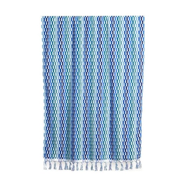 Canningvale Positana Grande Large Terry Beach Towel Blue Sapphire 100x180cm
