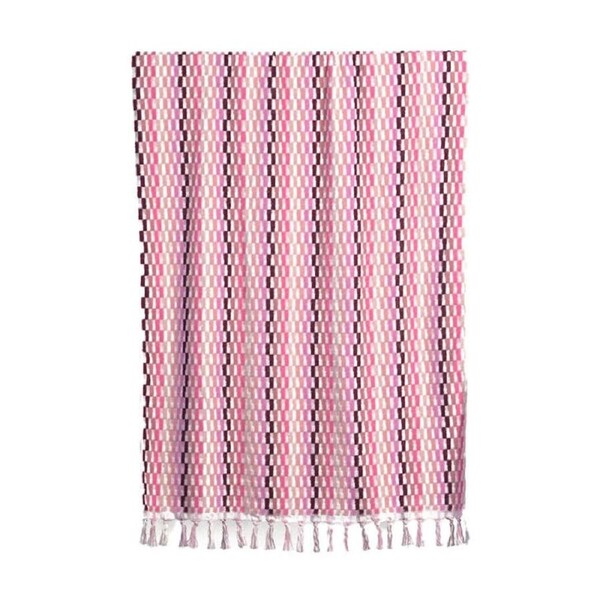 Canningvale Positana Grande Large Terry Beach Towel Pink Garnet 100x180cm