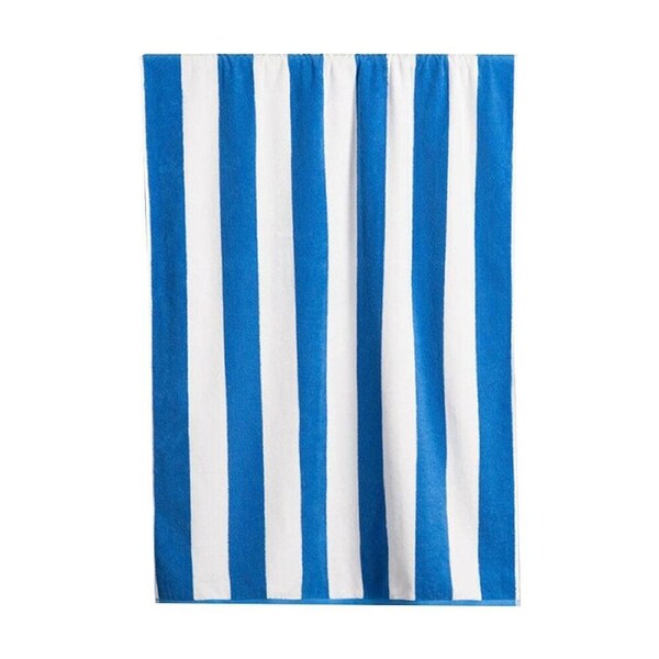 Canningvale Terry Pool/Beach Towel Cabana Stripe Surf Blue 80x160cm