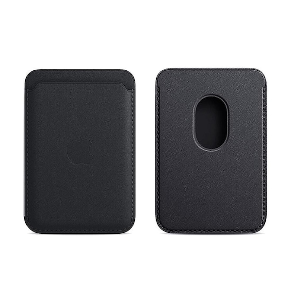Black For Magsafe iPhone 16 15 14 13 12 Pro Max Card Holder Pocket Leather Wallet