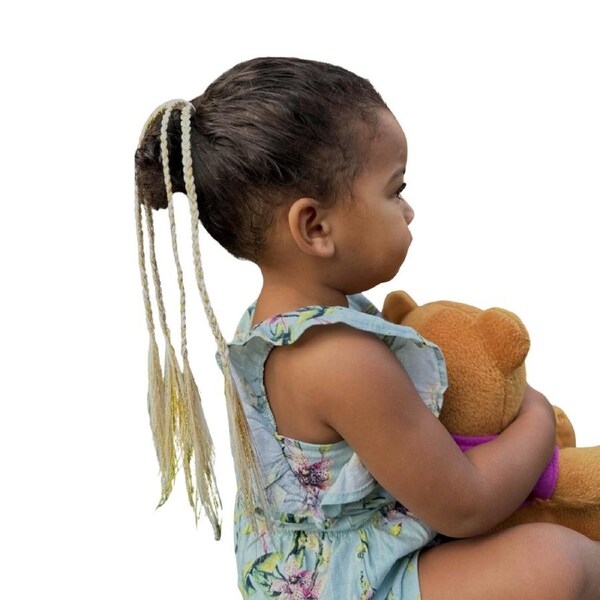 Plaited Ponytail Extension - Mini - Golden Shimmer - 12"