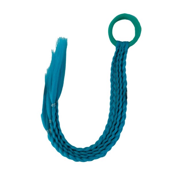 Plaited Ponytail Extension - Mini - Teal - 12"