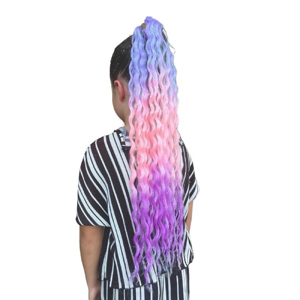 Wavy Ponytail Extension - Long - Twilight Sparkle - 24"