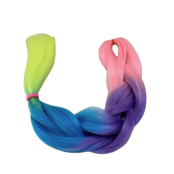 Braiding Hair - Rainbow Swirl - Synthetic 24" / 100g