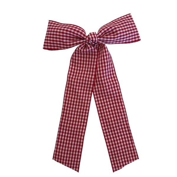 Gingham Clip Large - Maroon - 5" x 8"