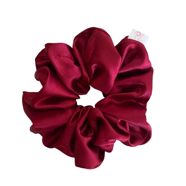 Maroon XL Satin Scrunchie