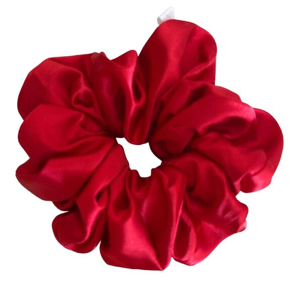 Red XL Satin Scrunchie