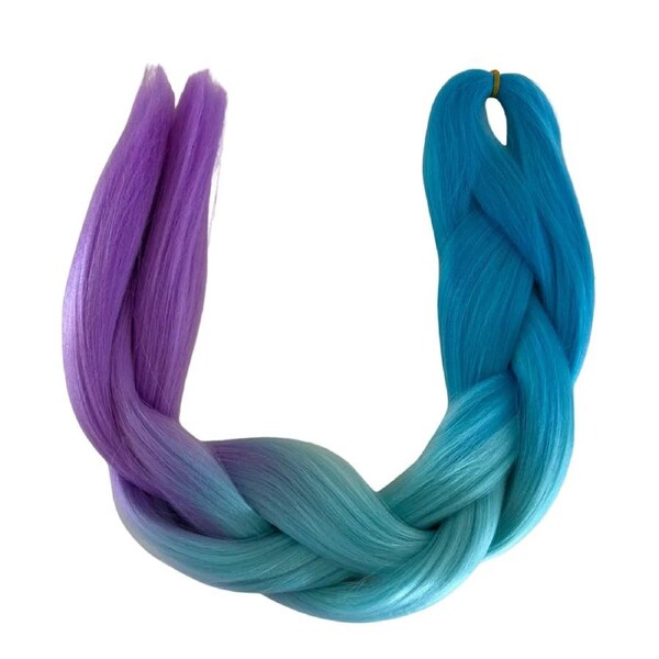 Braiding Hair - UV Glow - Blues/Purple - 24" / 100g