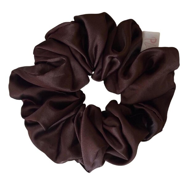 Brown XL Satin Scrunchie
