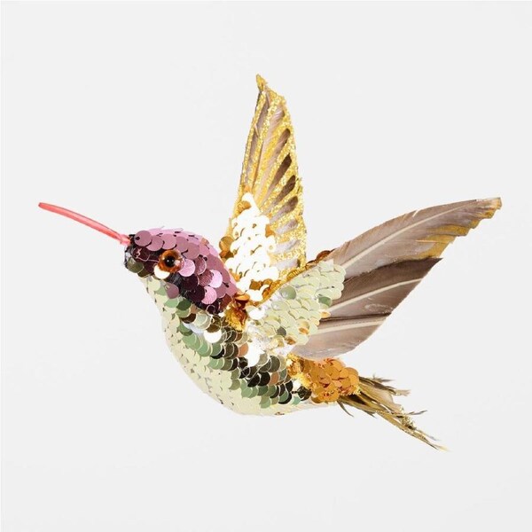 Conti Sequin Hummingbird Tree Decoration 17cm