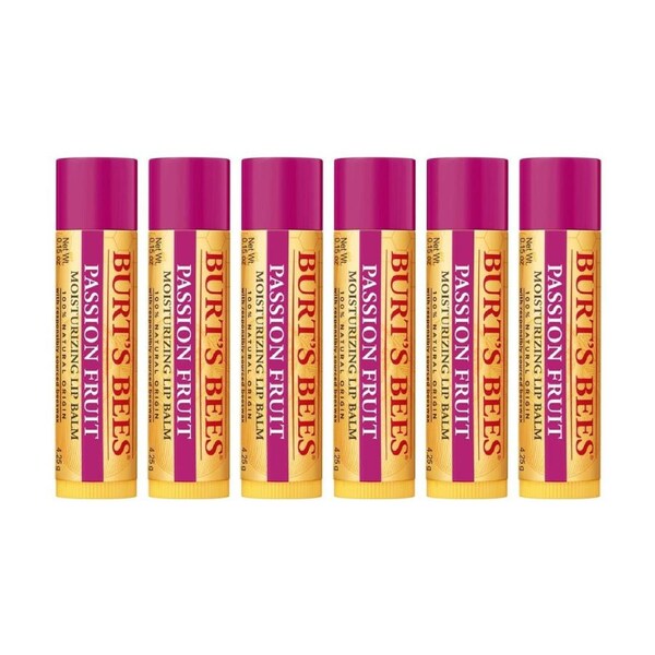 6 x Burt's Bees Passionfruit Lip Balm 4.25g