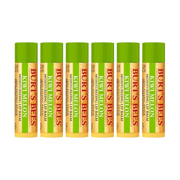 6 x Burt's Bees Kiwi Melon Lip Balm 4.25g