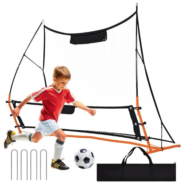 Advwin Portable Soccer Rebounder Net, 183cm Football Training Aid with Carry Bag, Ideal for Solo and Team Practice