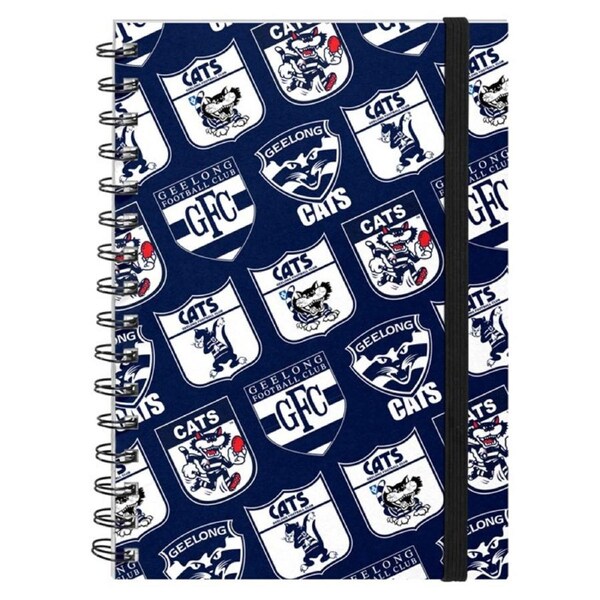 Geelong Cats AFL Hard Cover Through the Years A5 Notebook