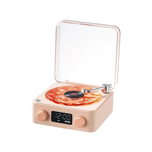 Retro Bluetooth Turntable Speaker Pink