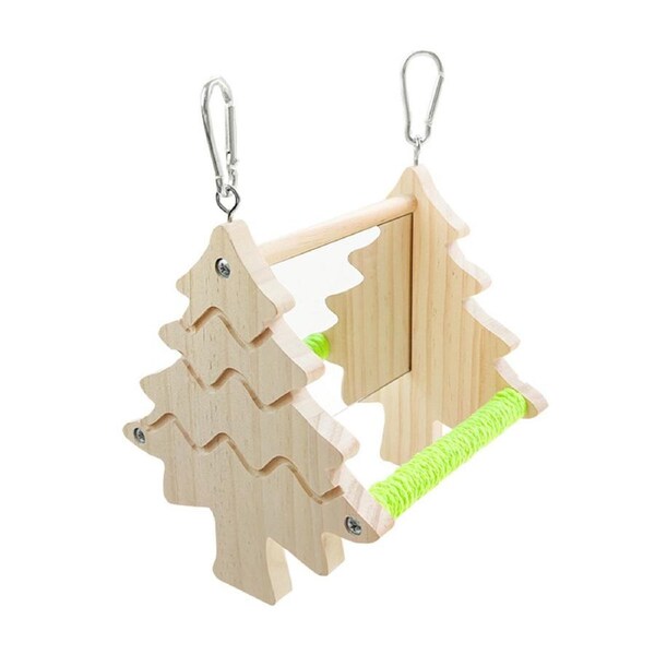 Creative Parrot Double Sided Hanging Swing Toy for Small Medium Parakeet Use