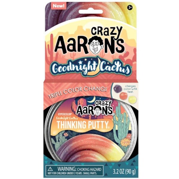Crazy Aarons Thinking Putty Goodnight Cactus Trendsetters 90g Tin