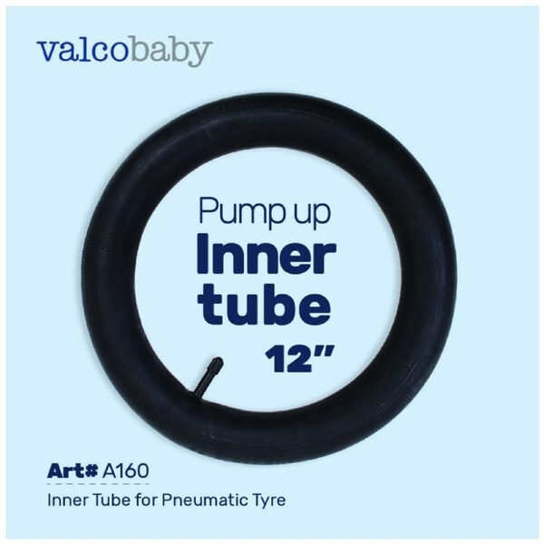 Valcobaby Pump Up Stroller Inner Tube Straight Valve Air Tyre Rear Wheel 12 Inch