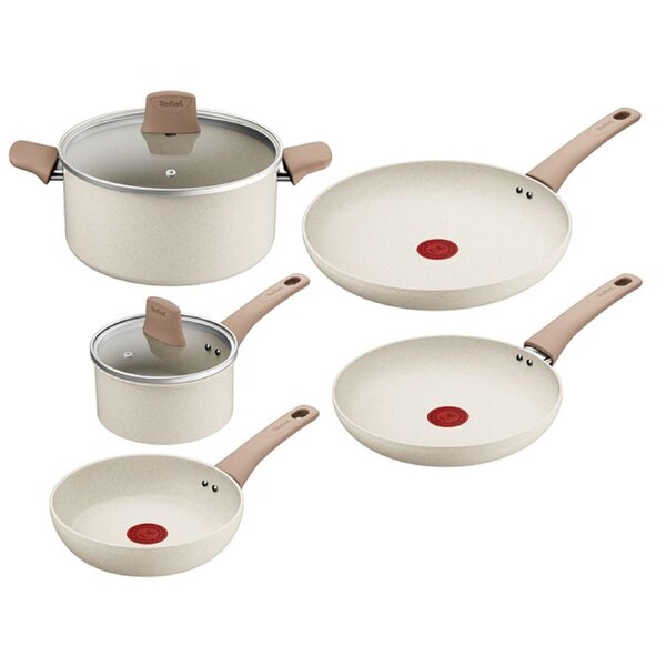 Tefal Stone White Induction Non-Stick 5 Piece Set G199S517