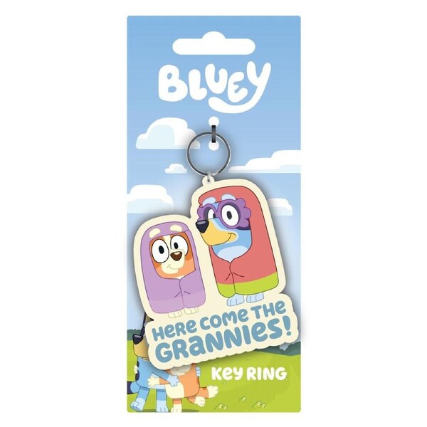 Bluey Here Come The Grannies PVC Keychain
