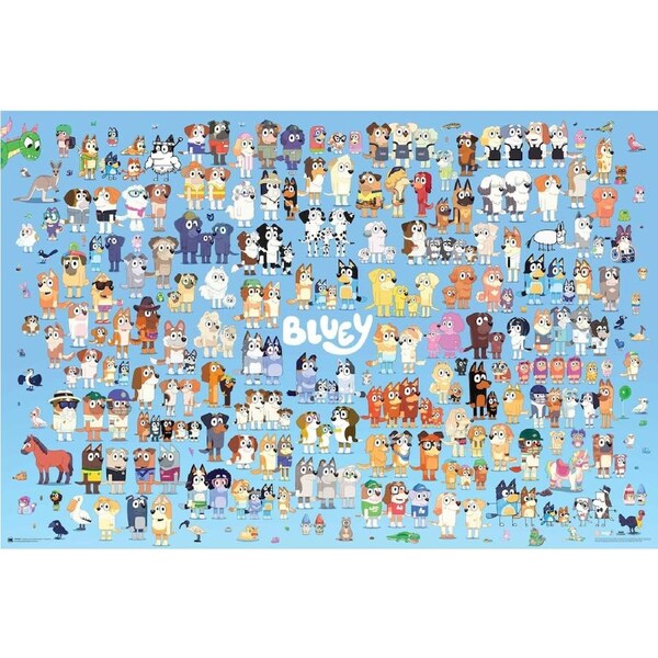 Bluey Characters Poster