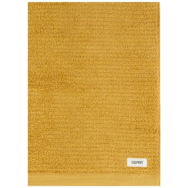 Esprit 600GSM Porto Ribbed Combed Cotton Bath Towel 68x137cm Honey Yellow