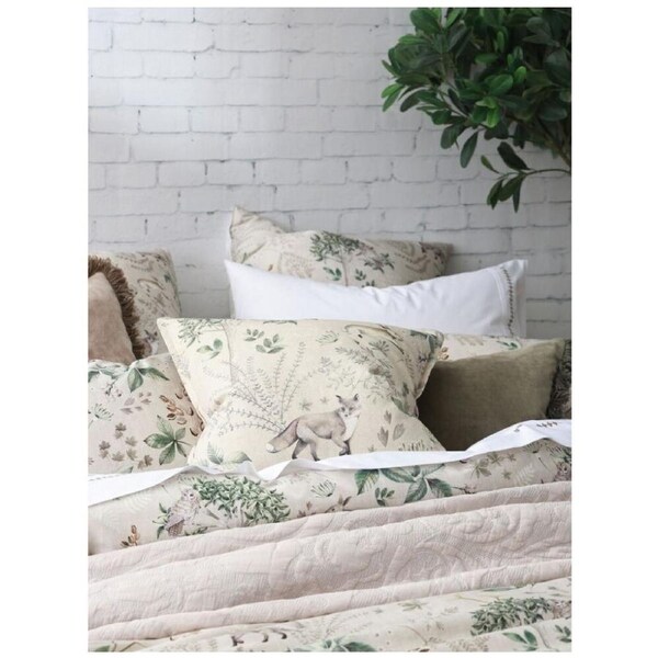 MM Linen Briar Linen/Cotton Blend Whimsical Woodland Decorative Cushion 50x50cm