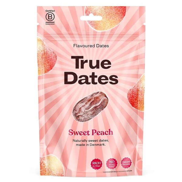 True Dates Sweet Peach Flavoured Dates 100g