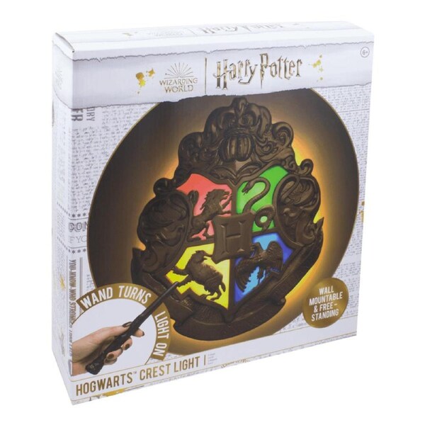 Paladone Harry Potter Hogwarts Crest Light With Wand Remote Control