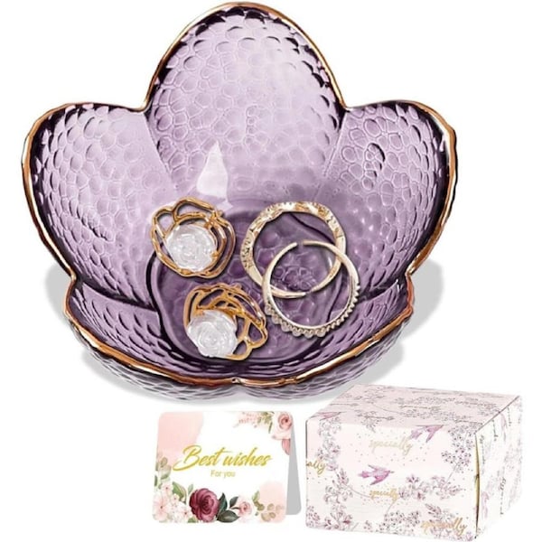 Jewelry Dish Tray Ring Dish Trinket Tray Gifts For Women Unique Birthday Gifts For Friends Sisters Daughter Mother Her Jewellery Tray Key Bowl Cute Small Friendship Christmas House Warming Gifts
