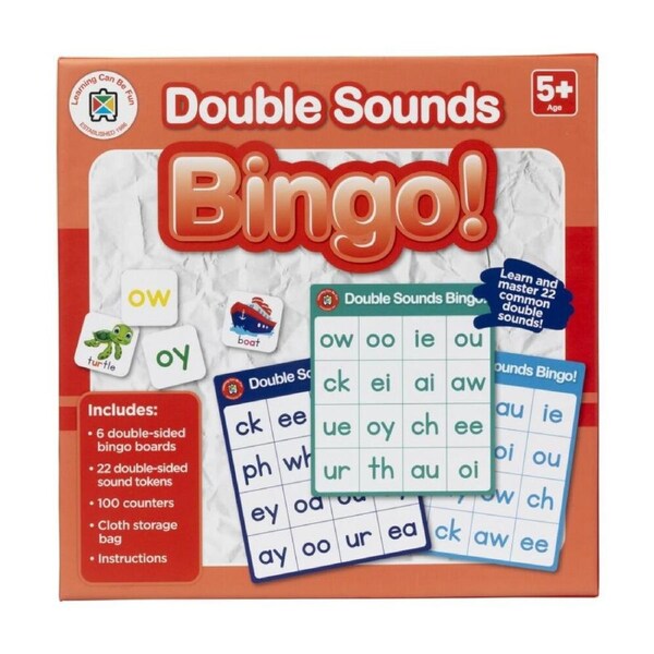 Learning Can Be Fun Double Sounds Bingo Digraphs Phonics Game Educational 5y+