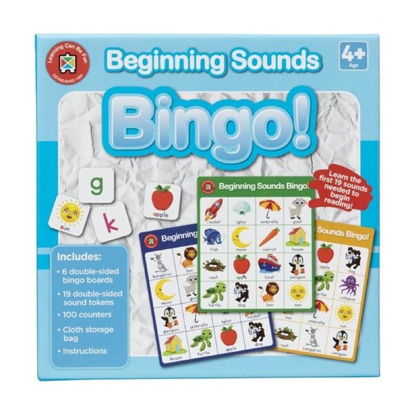 Learning Can Be Fun Beginning Sounds Bingo Phonics Game Educational 6y+