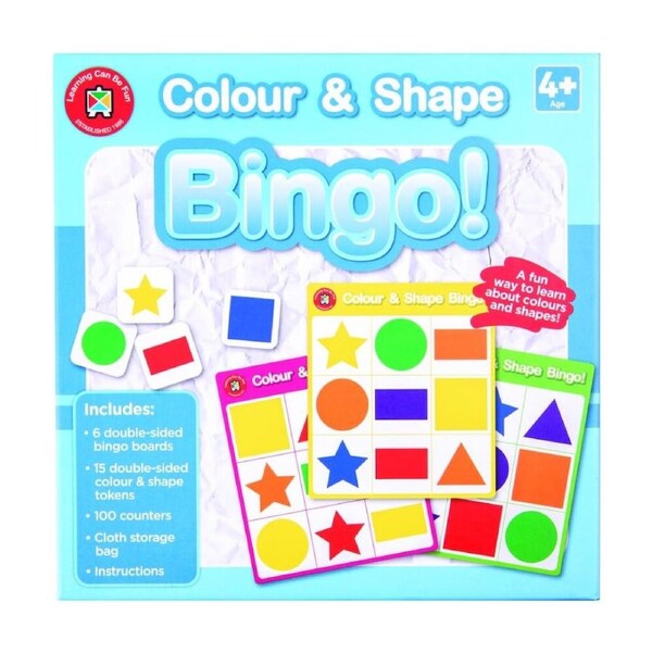 Learning Can Be Fun Colour & Shape Bingo Kids Learning/Educational Game 4y+