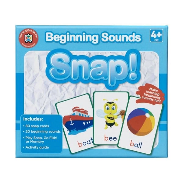 Learning Can Be Fun Beginning Sounds Snap! 80 Cards Kids Phonics Game 4y+